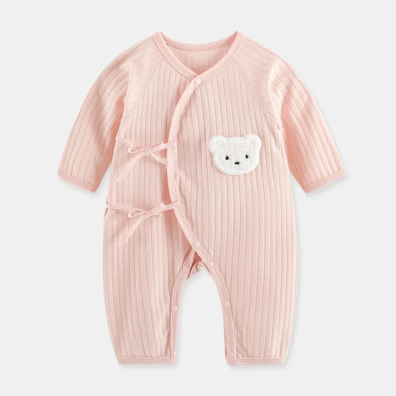 Cartoon Bear Baby Romper Spring Autumn Long Sleeved Clothes Soft Pure Cotton Newborn Bodysuit Infant Jumpsuit One Piece Outfits