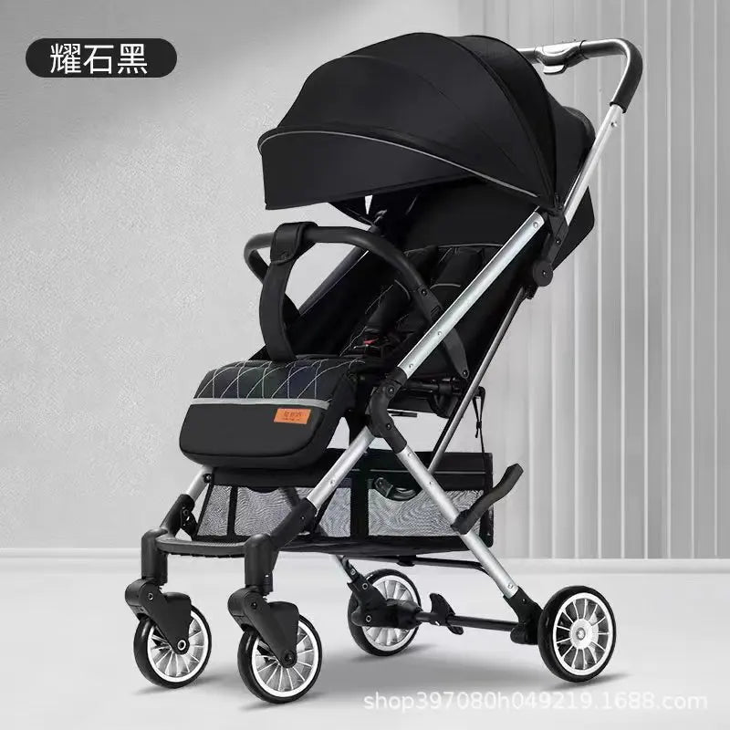 Twin Baby Stroller Foldable Double Seat, Lightweight Outdoor Pram with 360° Swivel Wheels, Reclining Design,Elevator Friendly