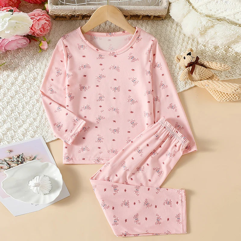 2-piece Summer Children's Comfortable And Versatile Cute Short sleeved Shorts Set For Boys And Girls Casual Home And Outdoor Set