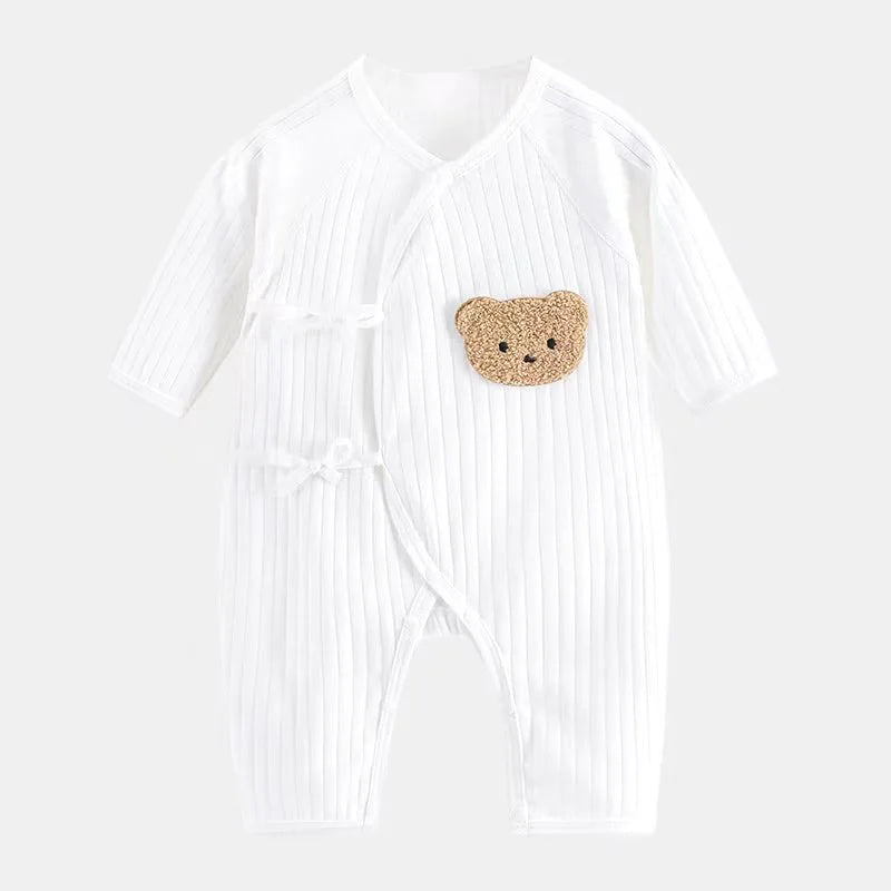 Cartoon Bear Baby Romper Spring Autumn Long Sleeved Clothes Soft Pure Cotton Newborn Bodysuit Infant Jumpsuit One Piece Outfits