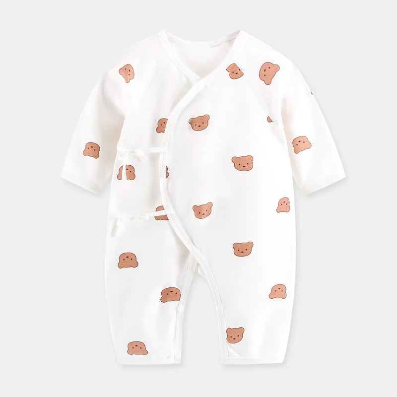 Cartoon Bear Baby Romper Spring Autumn Long Sleeved Clothes Soft Pure Cotton Newborn Bodysuit Infant Jumpsuit One Piece Outfits