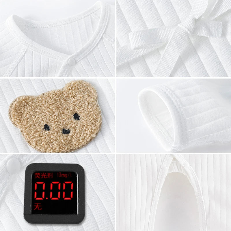 Cartoon Bear Baby Romper Spring Autumn Long Sleeved Clothes Soft Pure Cotton Newborn Bodysuit Infant Jumpsuit One Piece Outfits