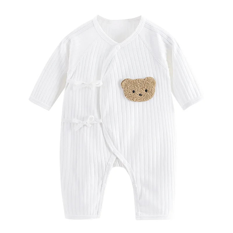 Cartoon Bear Baby Romper Spring Autumn Long Sleeved Clothes Soft Pure Cotton Newborn Bodysuit Infant Jumpsuit One Piece Outfits
