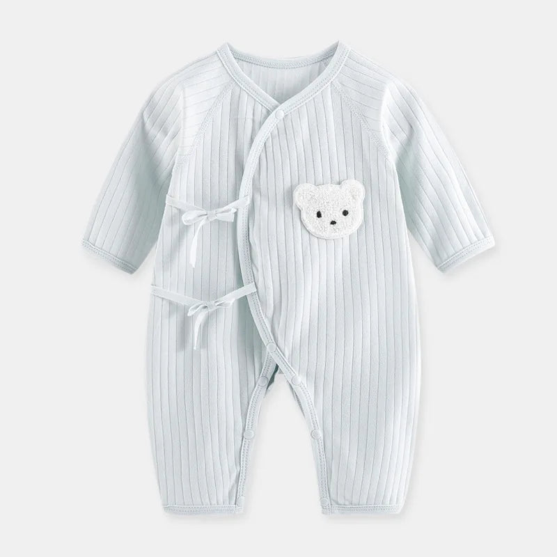 Cartoon Bear Baby Romper Spring Autumn Long Sleeved Clothes Soft Pure Cotton Newborn Bodysuit Infant Jumpsuit One Piece Outfits
